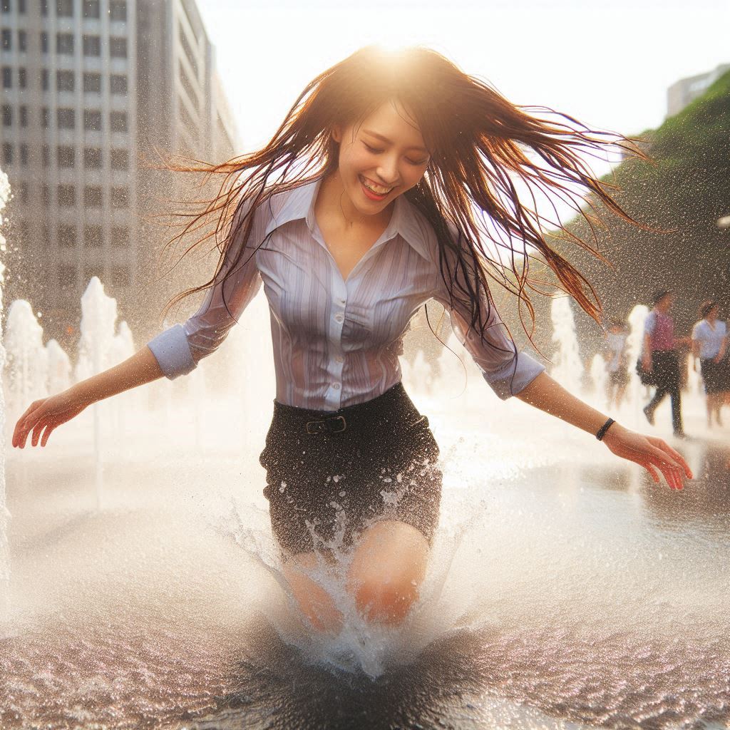 Girl in the fountain