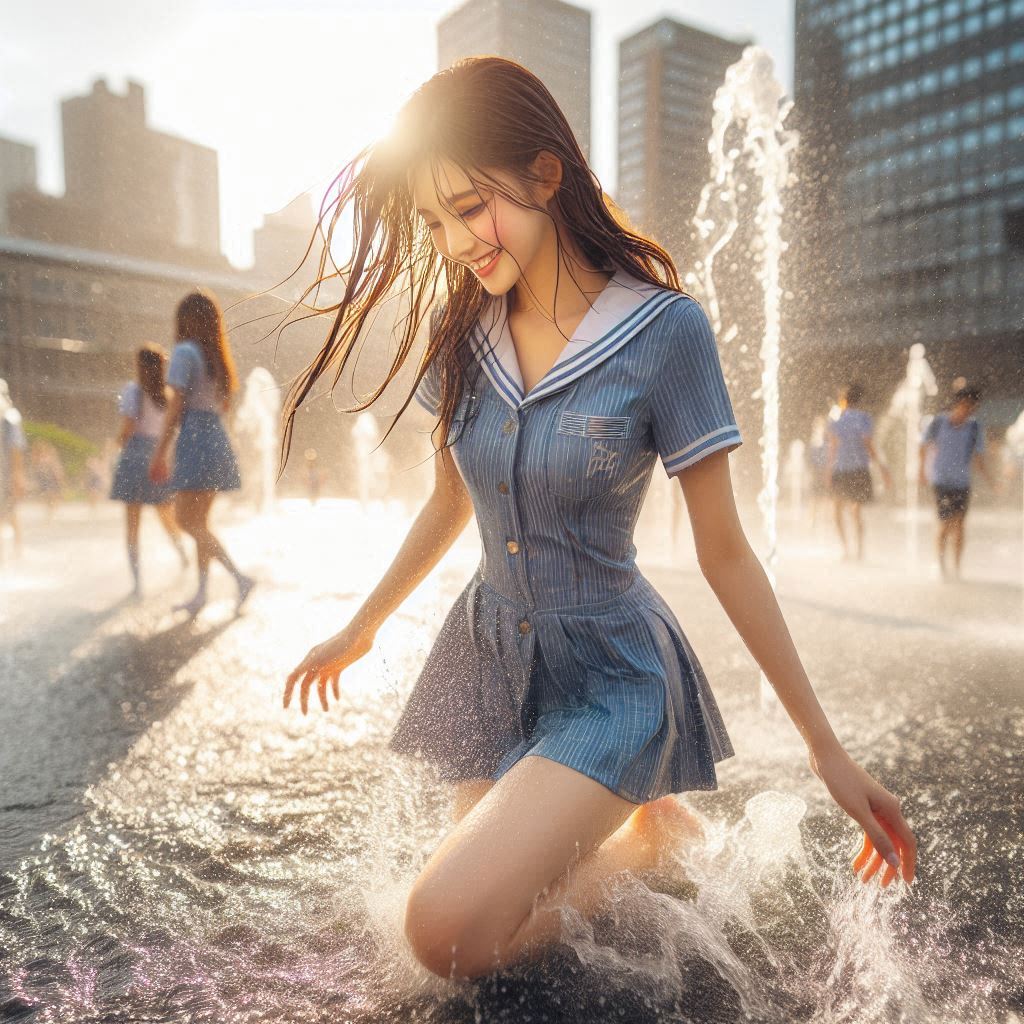 Girl in the fountain