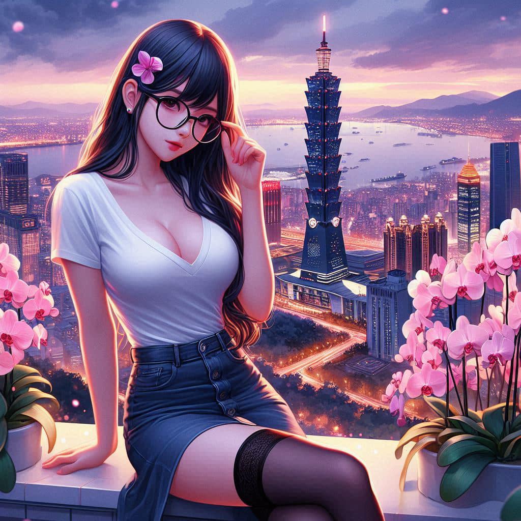 Wearing glasses is intellectually beautiful. Plus black silk