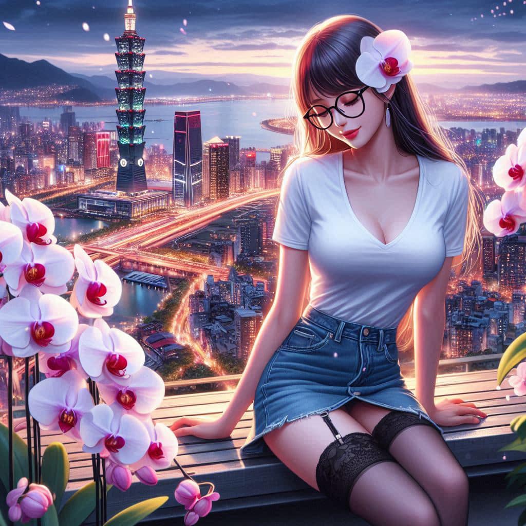 Wearing glasses is intellectually beautiful. Plus black silk