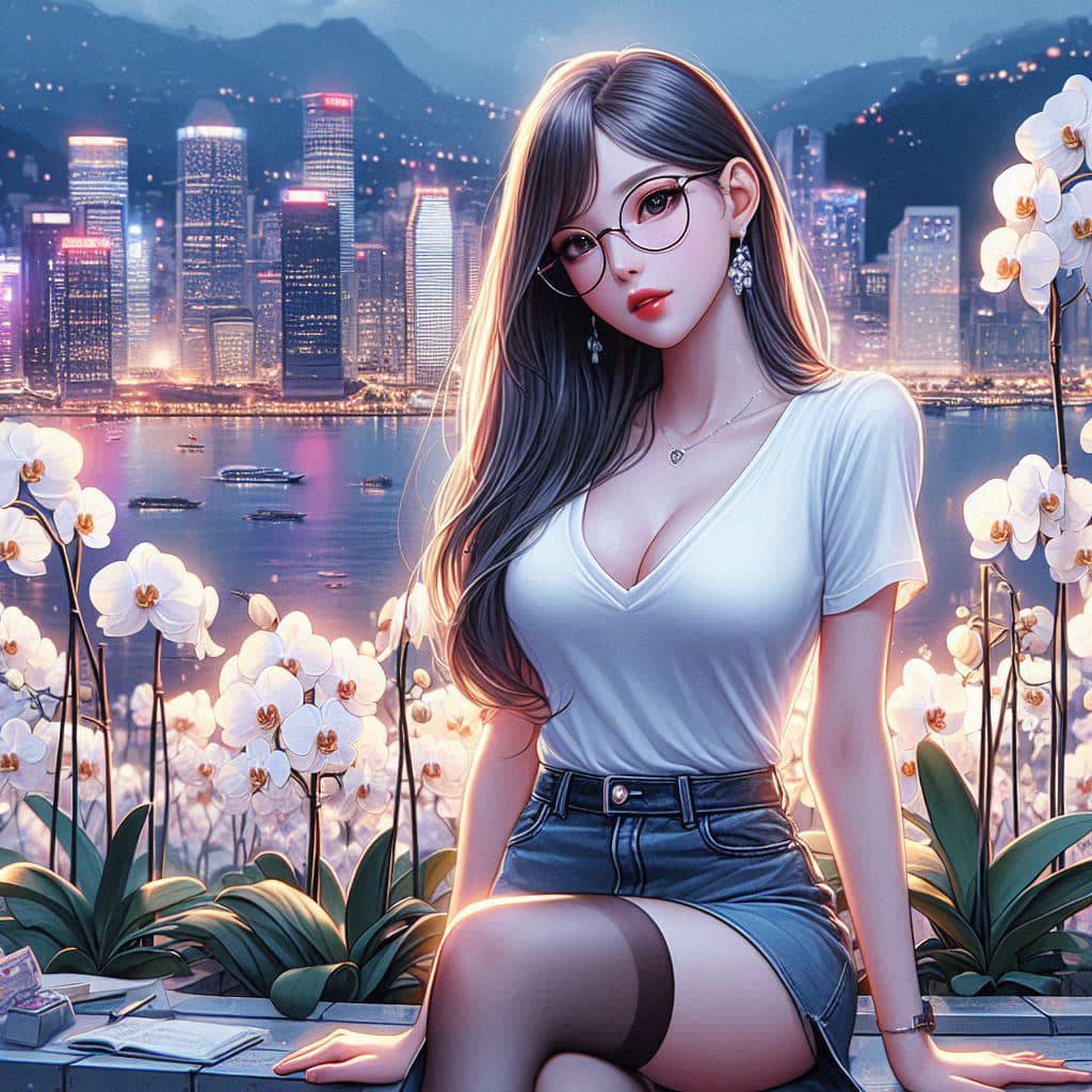 Wearing glasses is intellectually beautiful. Plus black silk