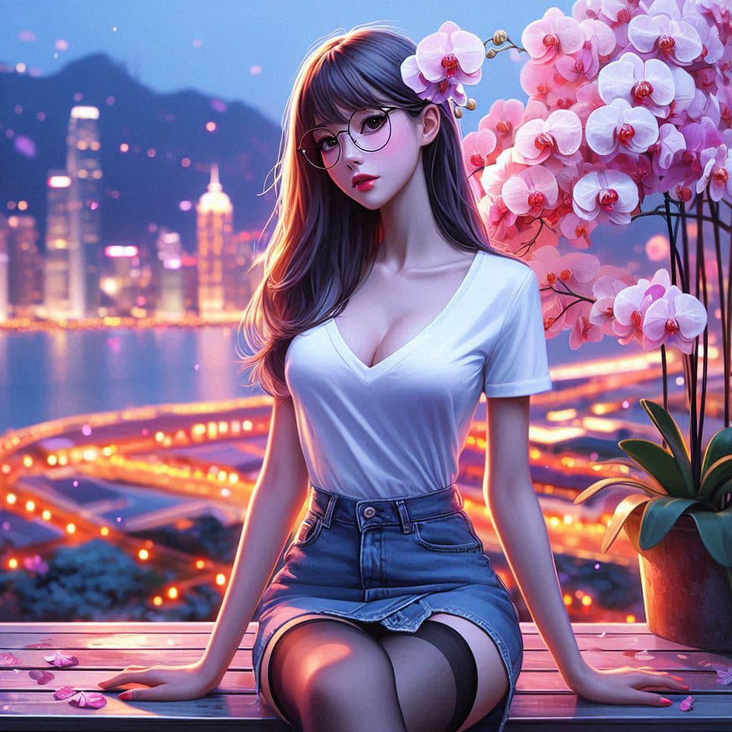 Wearing glasses is intellectually beautiful. Plus black silk