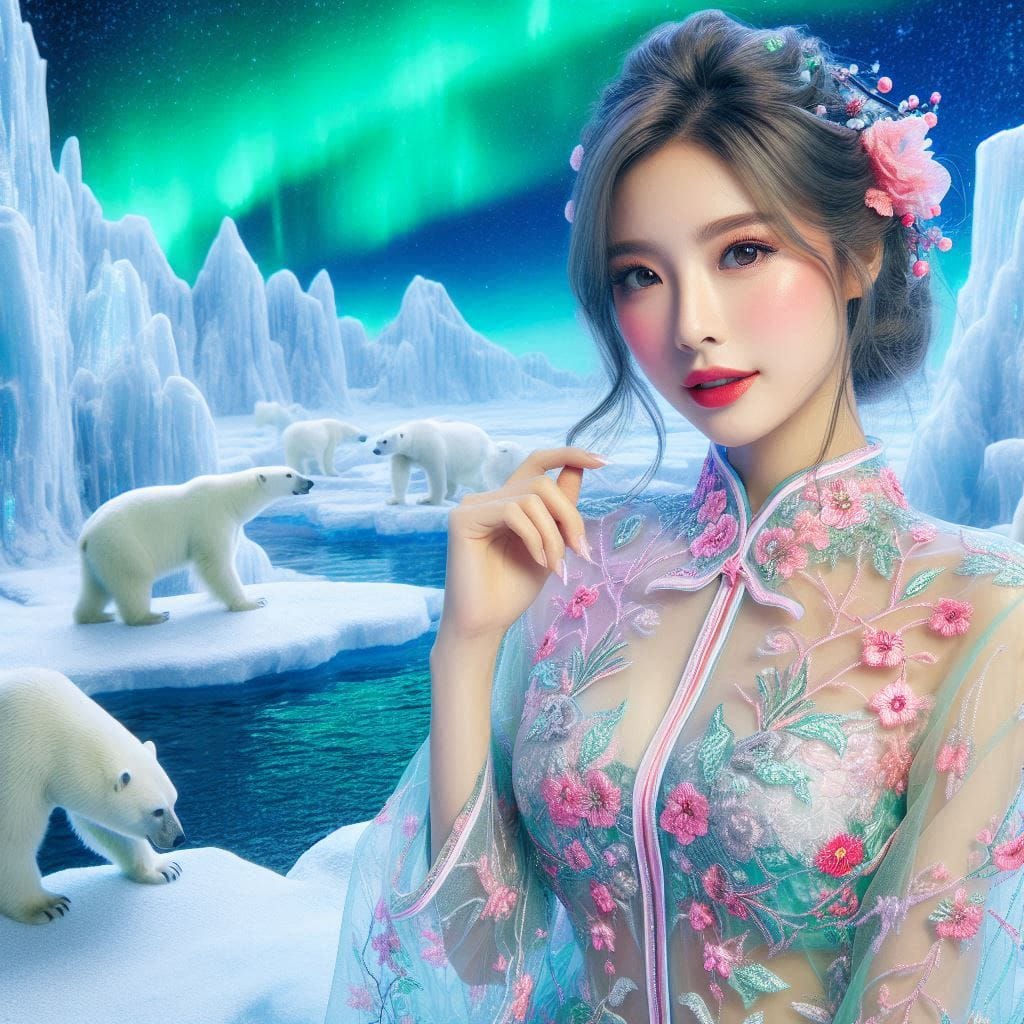 A girl who happened to meet at the North Pole