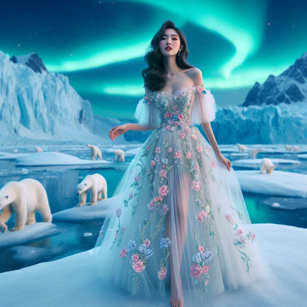 A girl who happened to meet at the North Pole