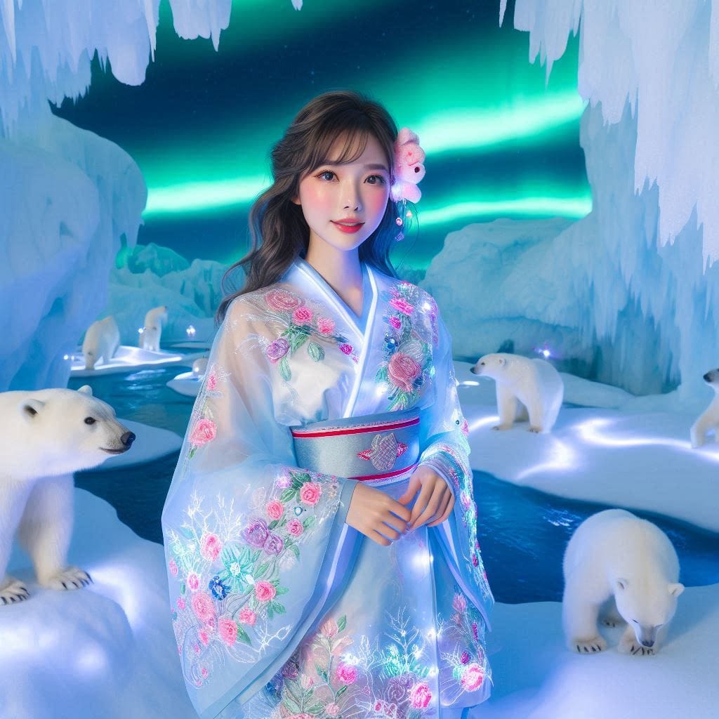 A girl who happened to meet at the North Pole