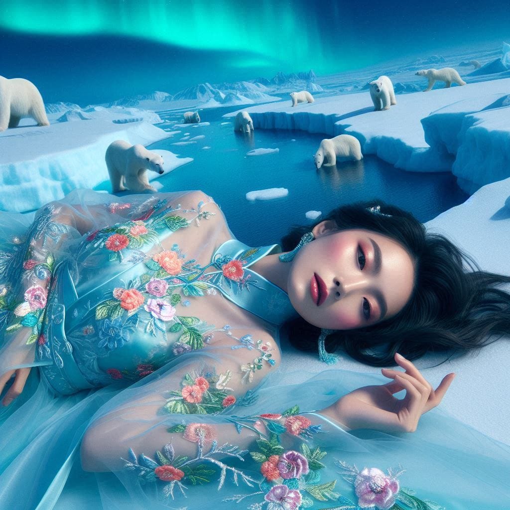 A girl who happened to meet at the North Pole