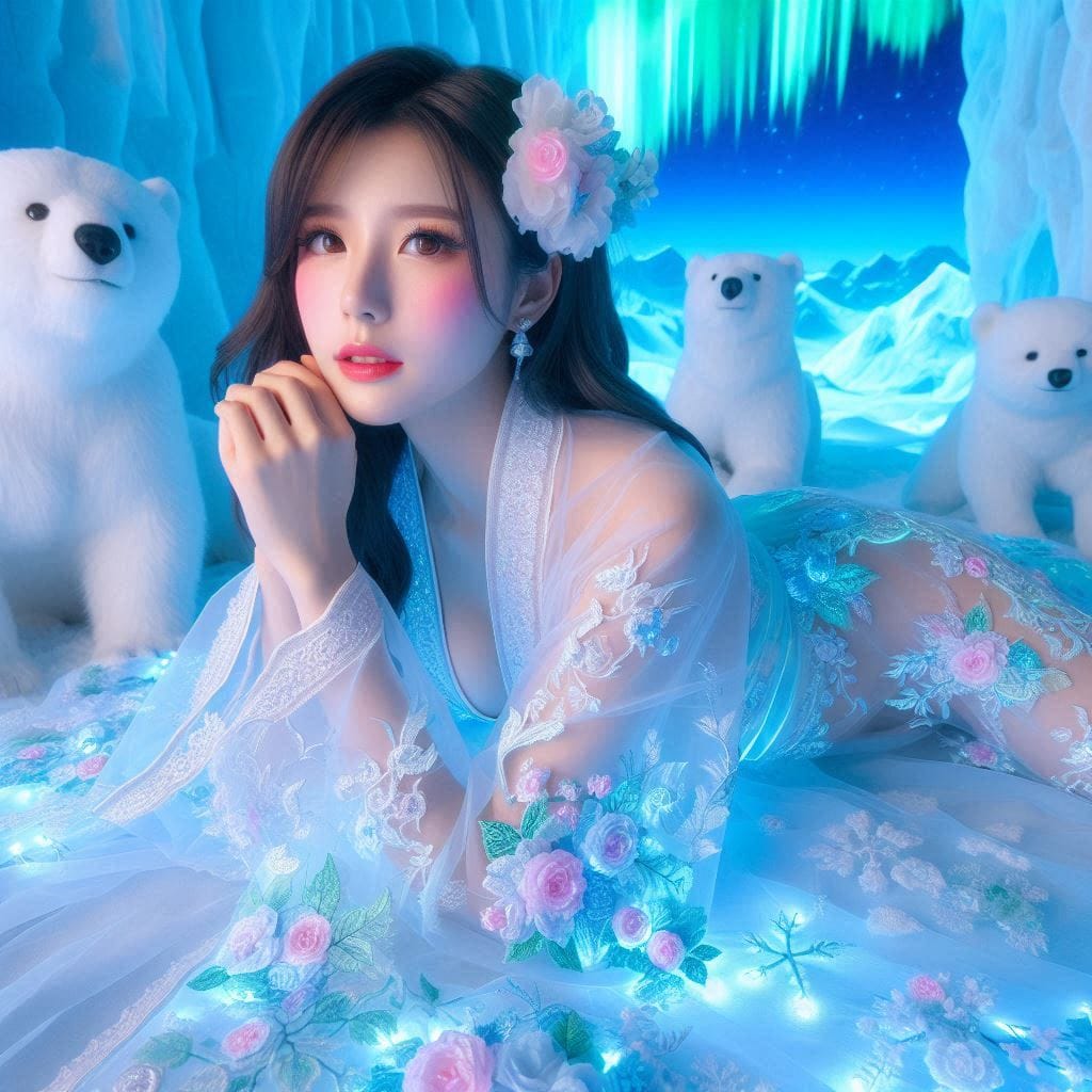 A girl who happened to meet at the North Pole