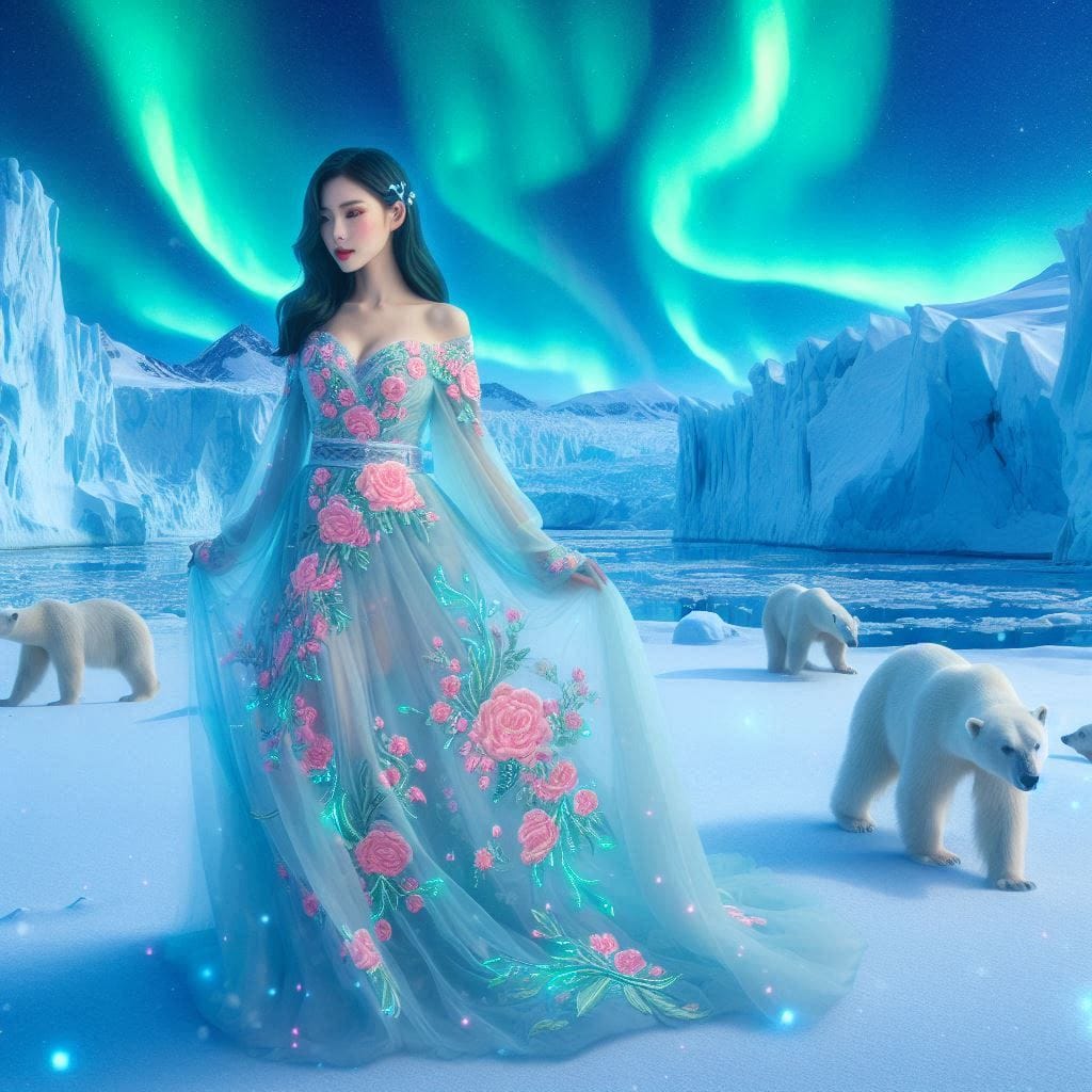 A girl who happened to meet at the North Pole