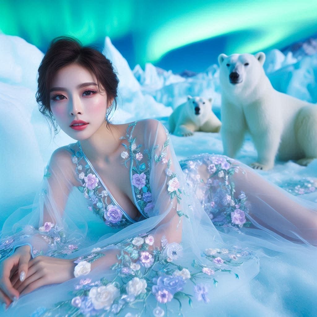 A girl who happened to meet at the North Pole