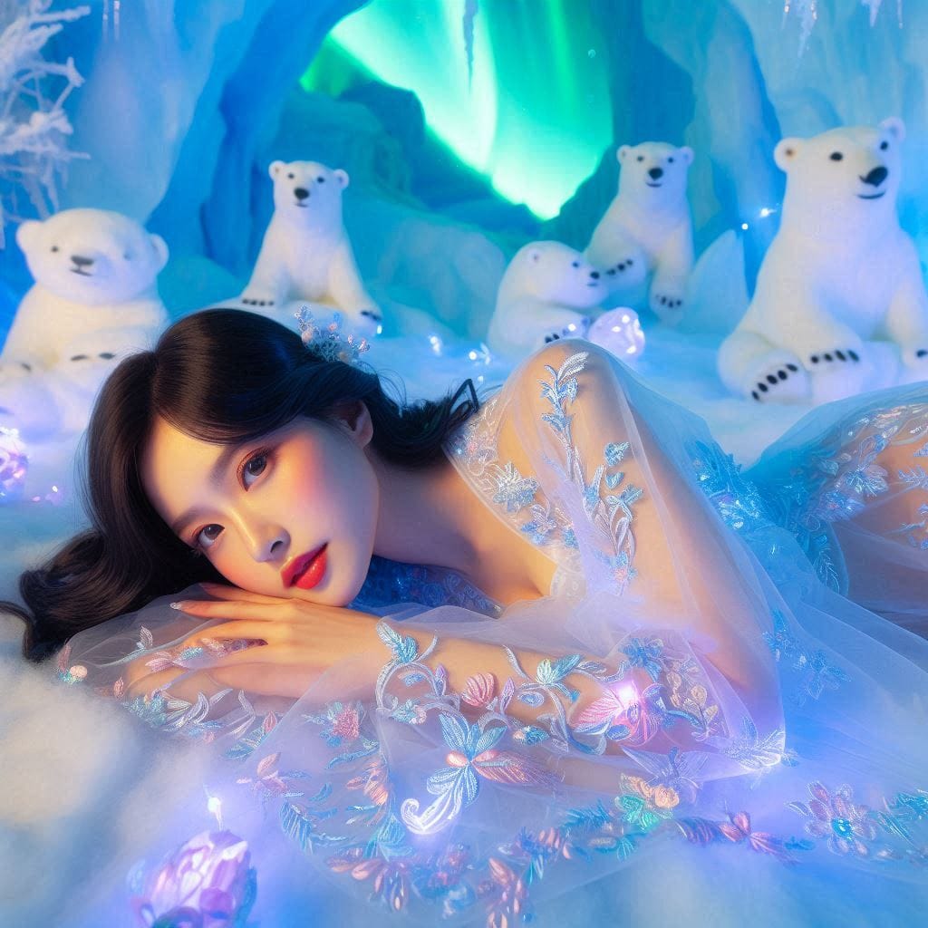 A girl who happened to meet at the North Pole