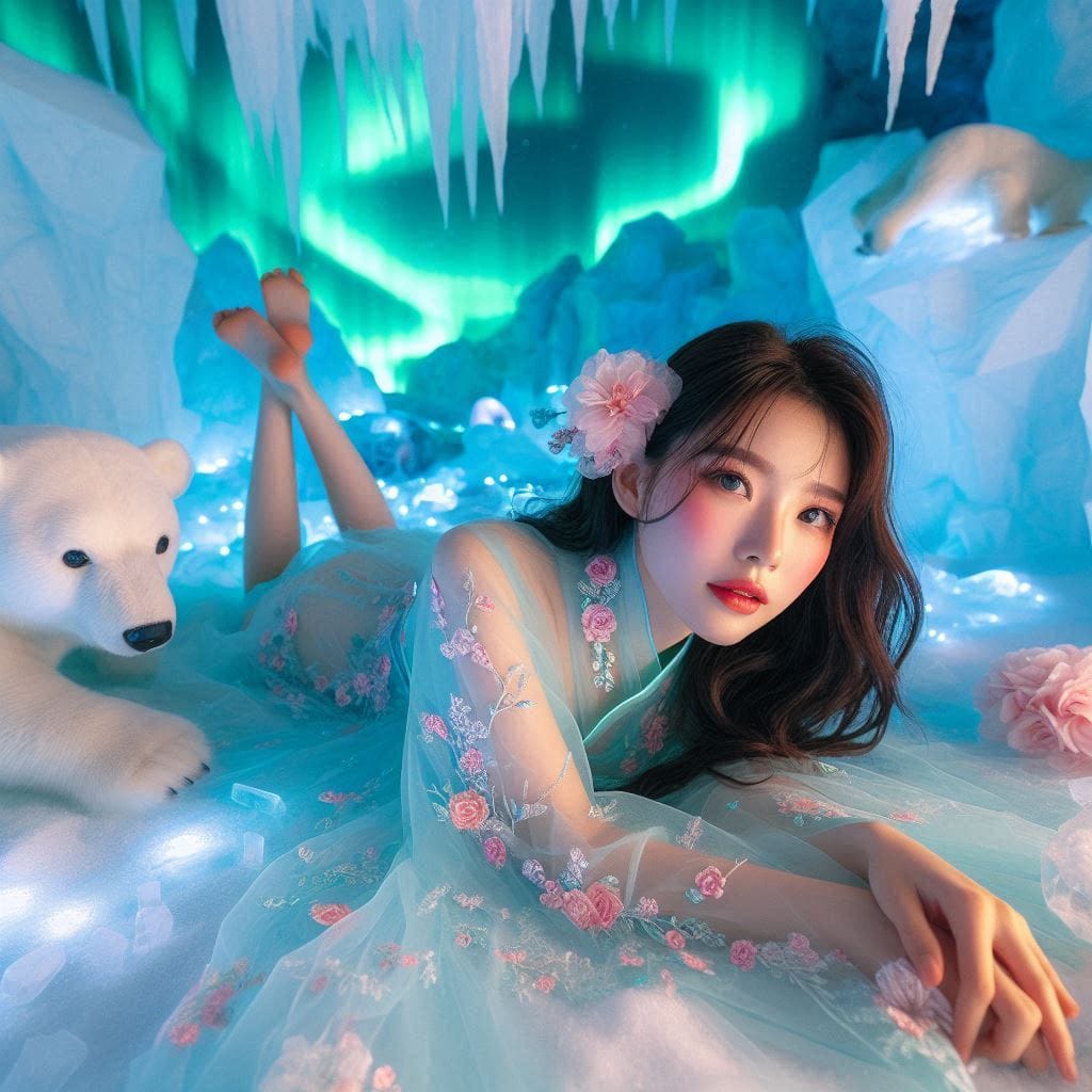 A girl who happened to meet at the North Pole