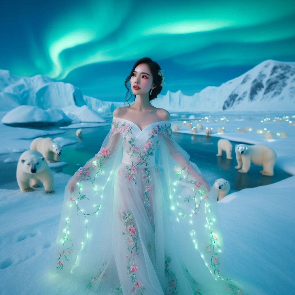 A girl who happened to meet at the North Pole