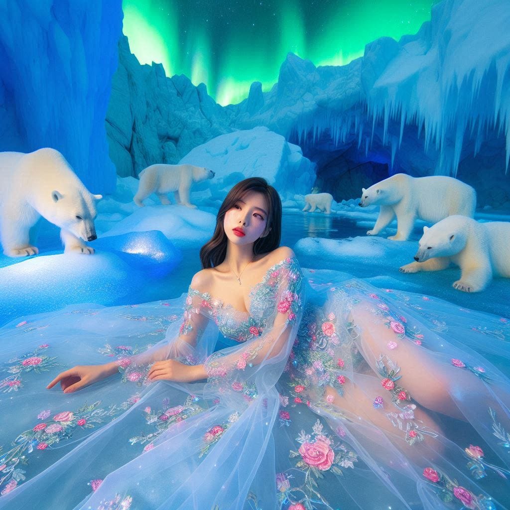 A girl who happened to meet at the North Pole