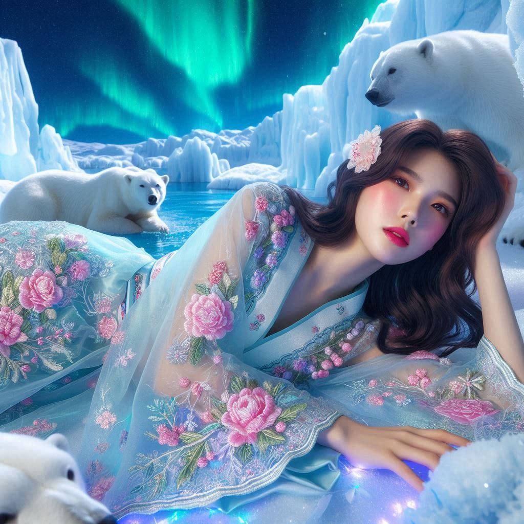 A girl who happened to meet at the North Pole