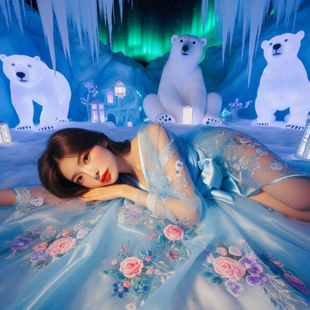 A girl who happened to meet at the North Pole