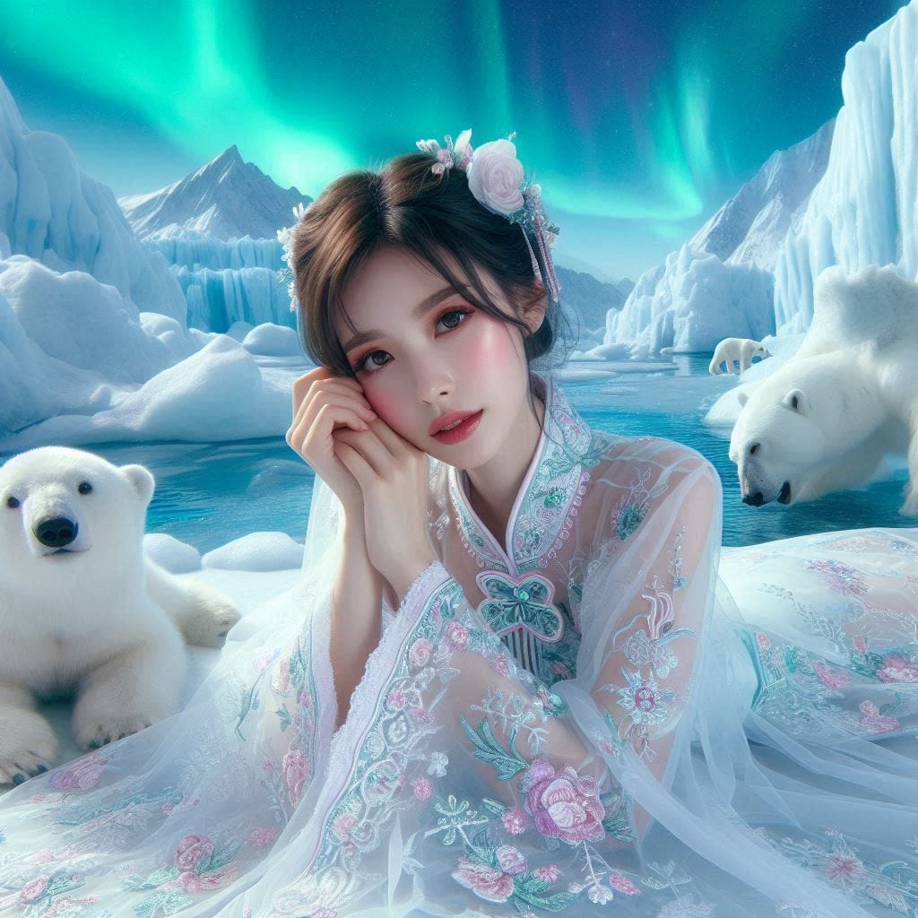 A girl who happened to meet at the North Pole