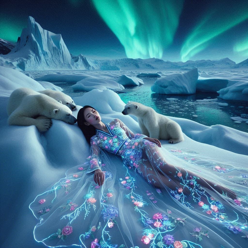 A girl who happened to meet at the North Pole