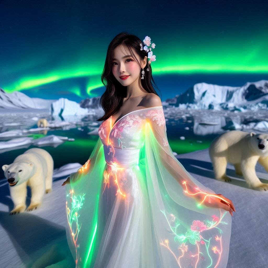 A girl who happened to meet at the North Pole