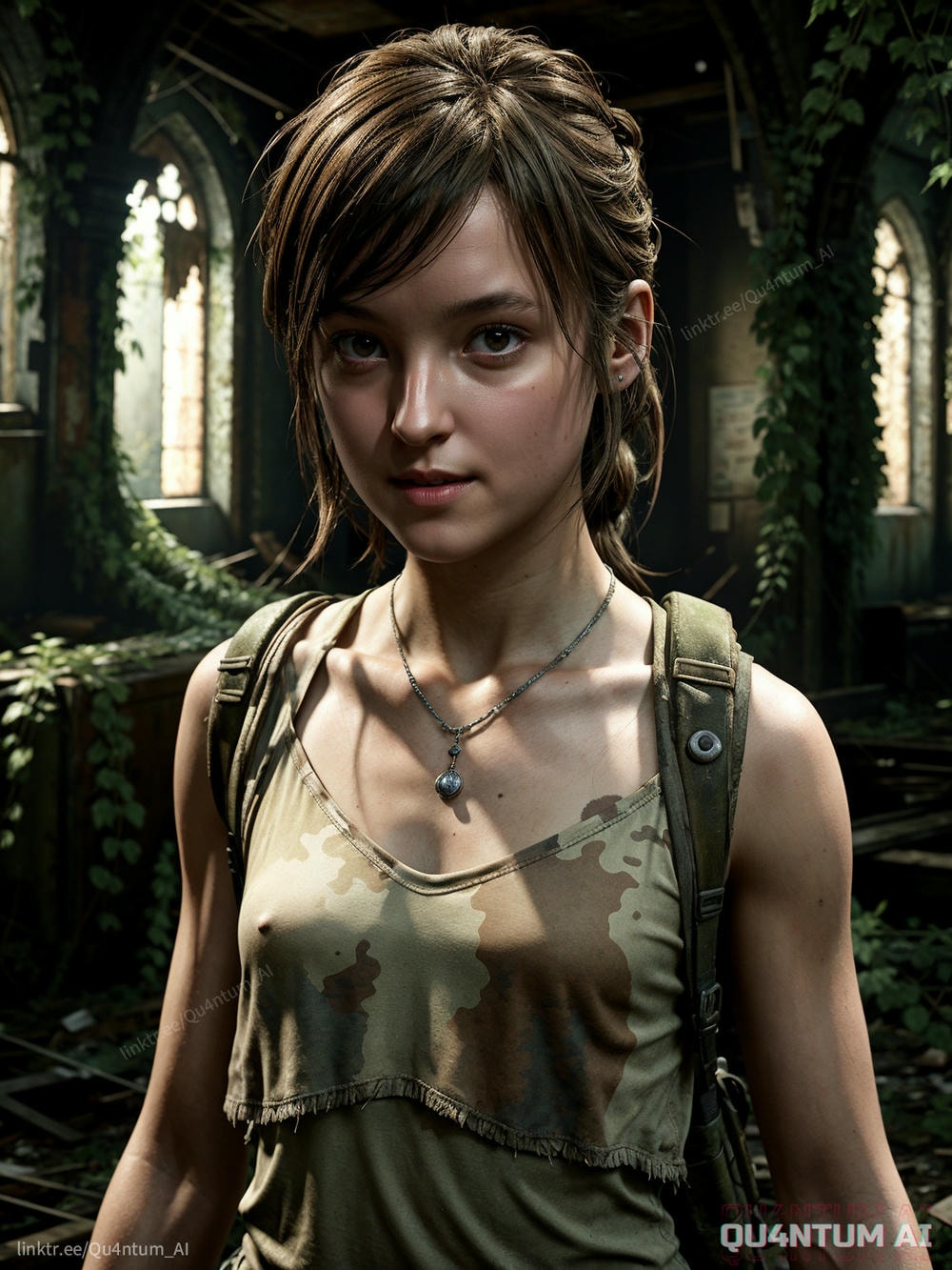 AI Bella Ramsey Ellie Williams - The Last Of Us Game Of Thrones Post Apocalypse