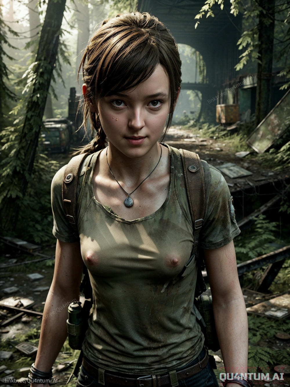 AI Bella Ramsey Ellie Williams - The Last Of Us Game Of Thrones Post Apocalypse