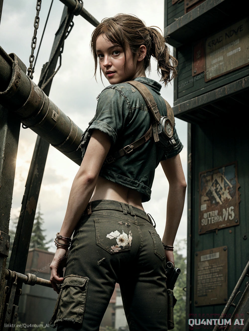 AI Bella Ramsey Ellie Williams - The Last Of Us Game Of Thrones Post Apocalypse