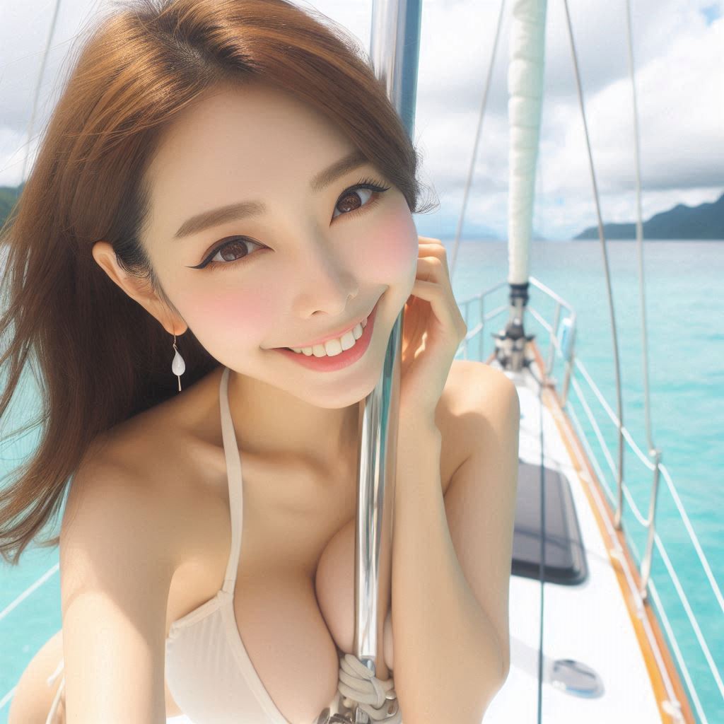 Girl on a sailboat.PART2