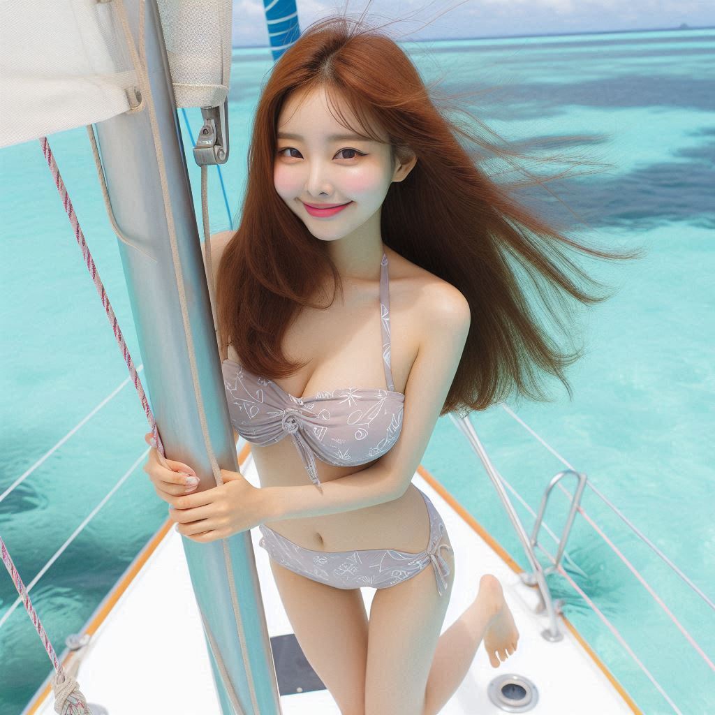 Girl on a sailboat.PART2