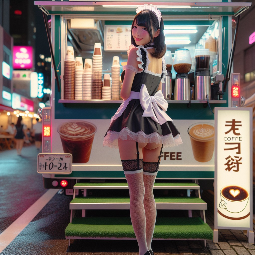 Coffee truck in operation