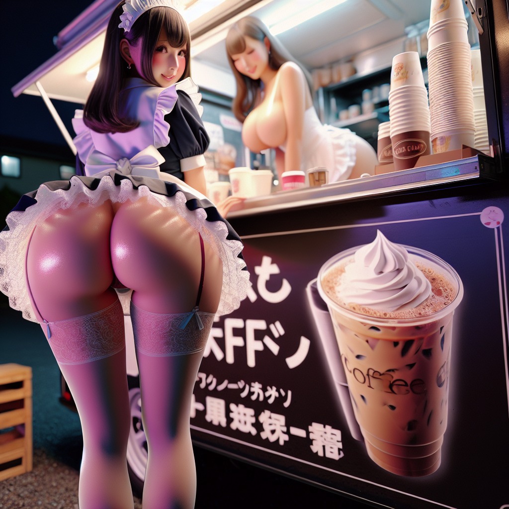 Coffee truck in operation