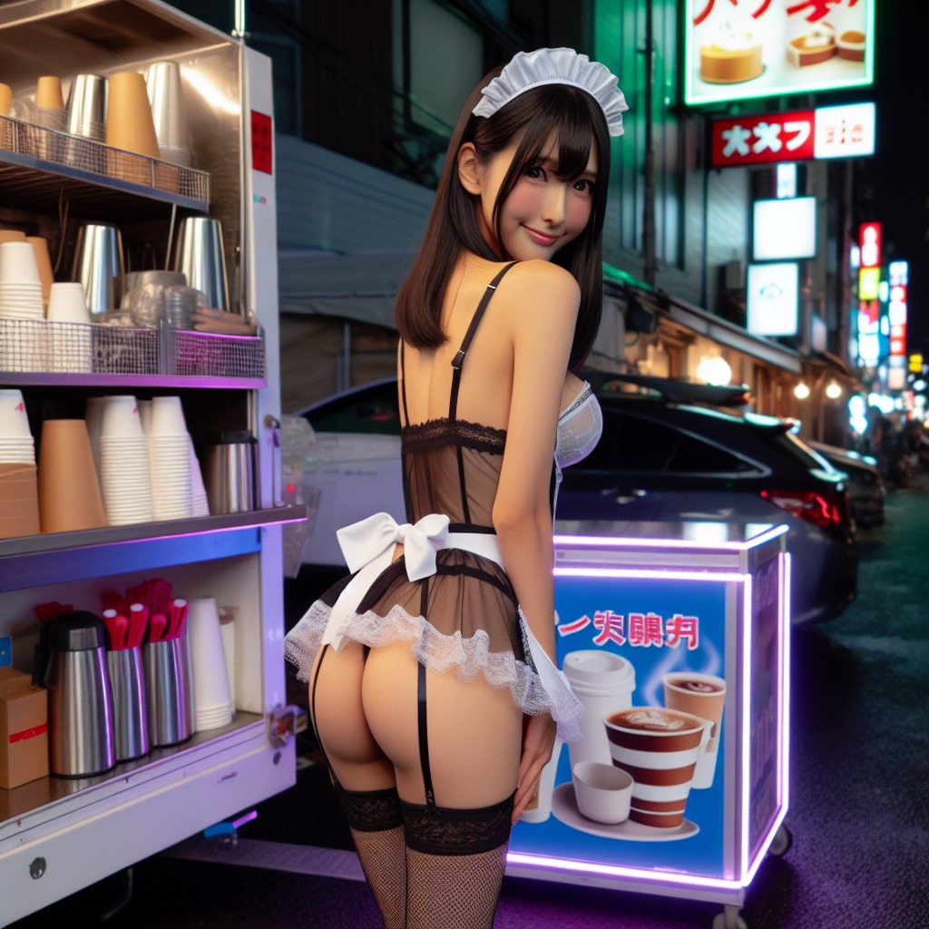 Coffee truck in operation