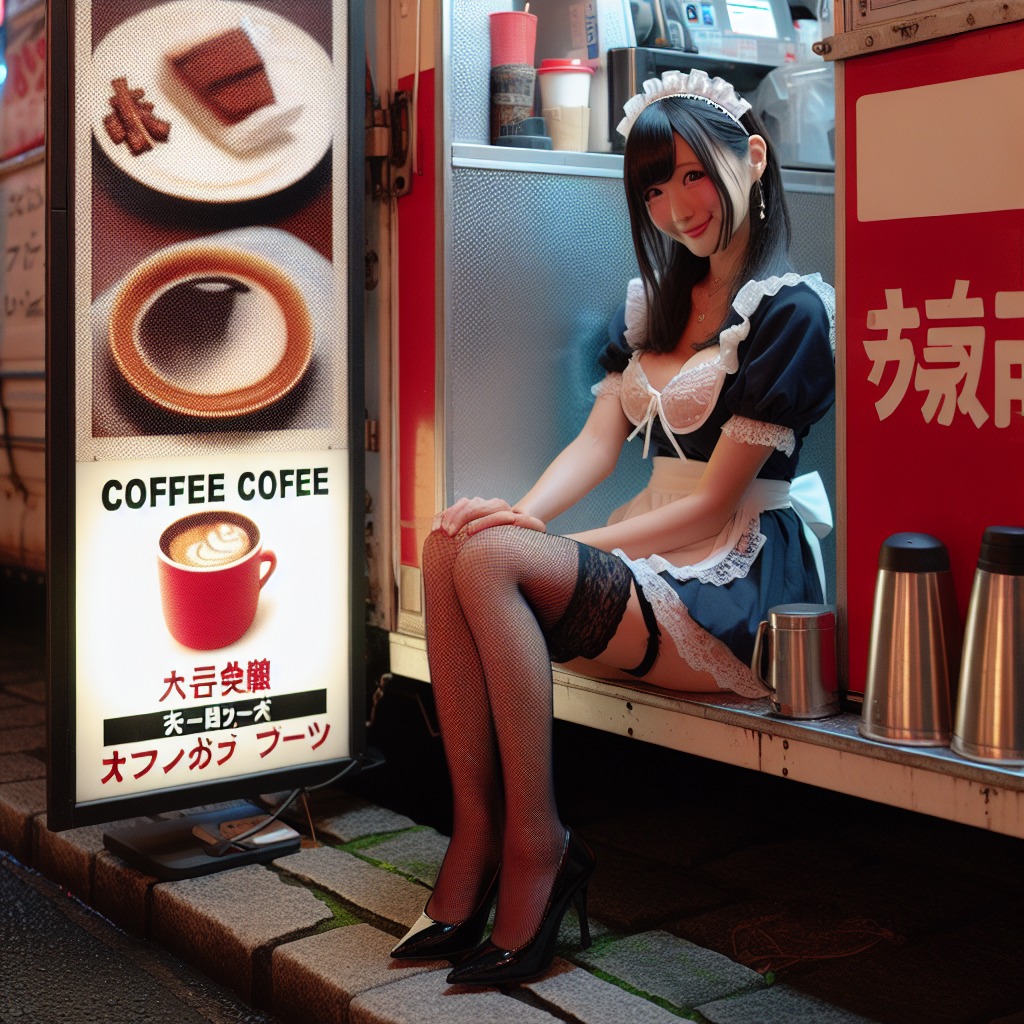 Coffee truck in operation