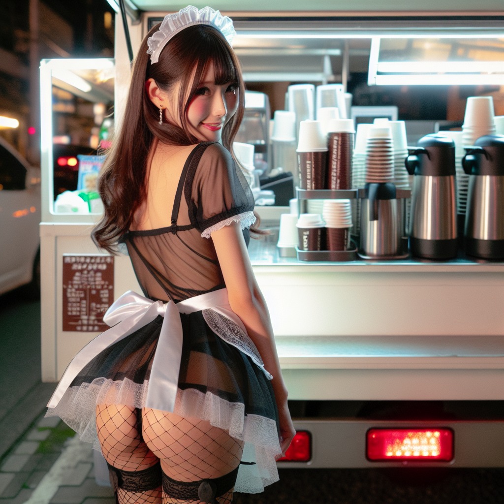 Coffee truck in operation