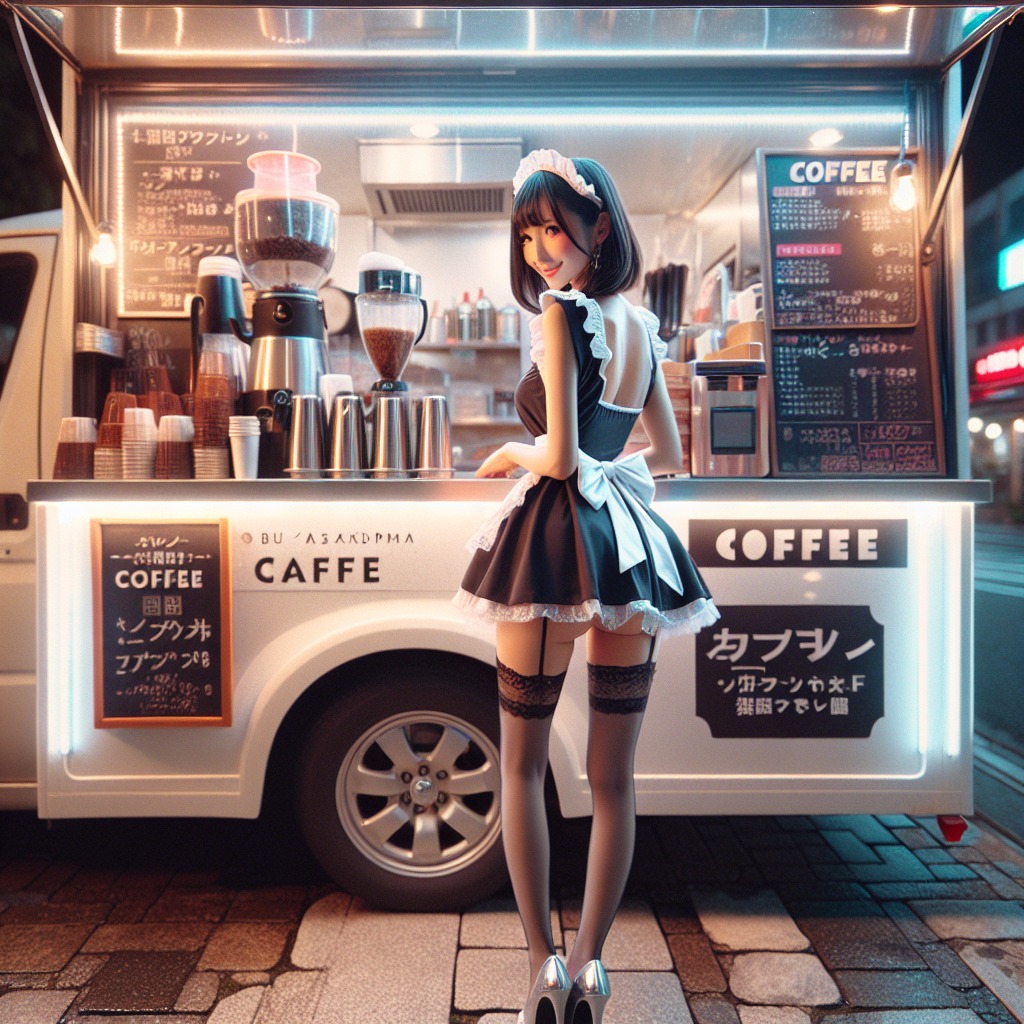 Coffee truck in operation