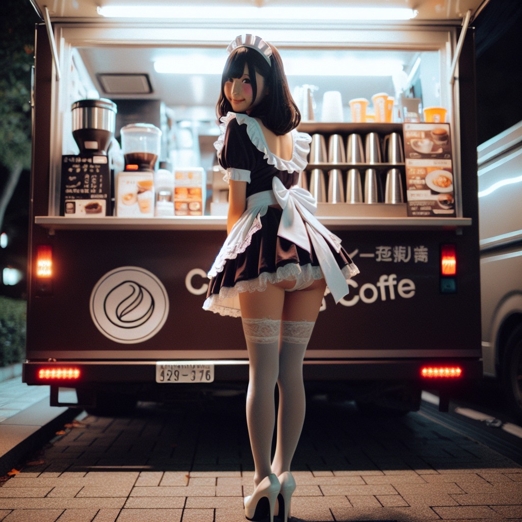 Coffee truck in operation