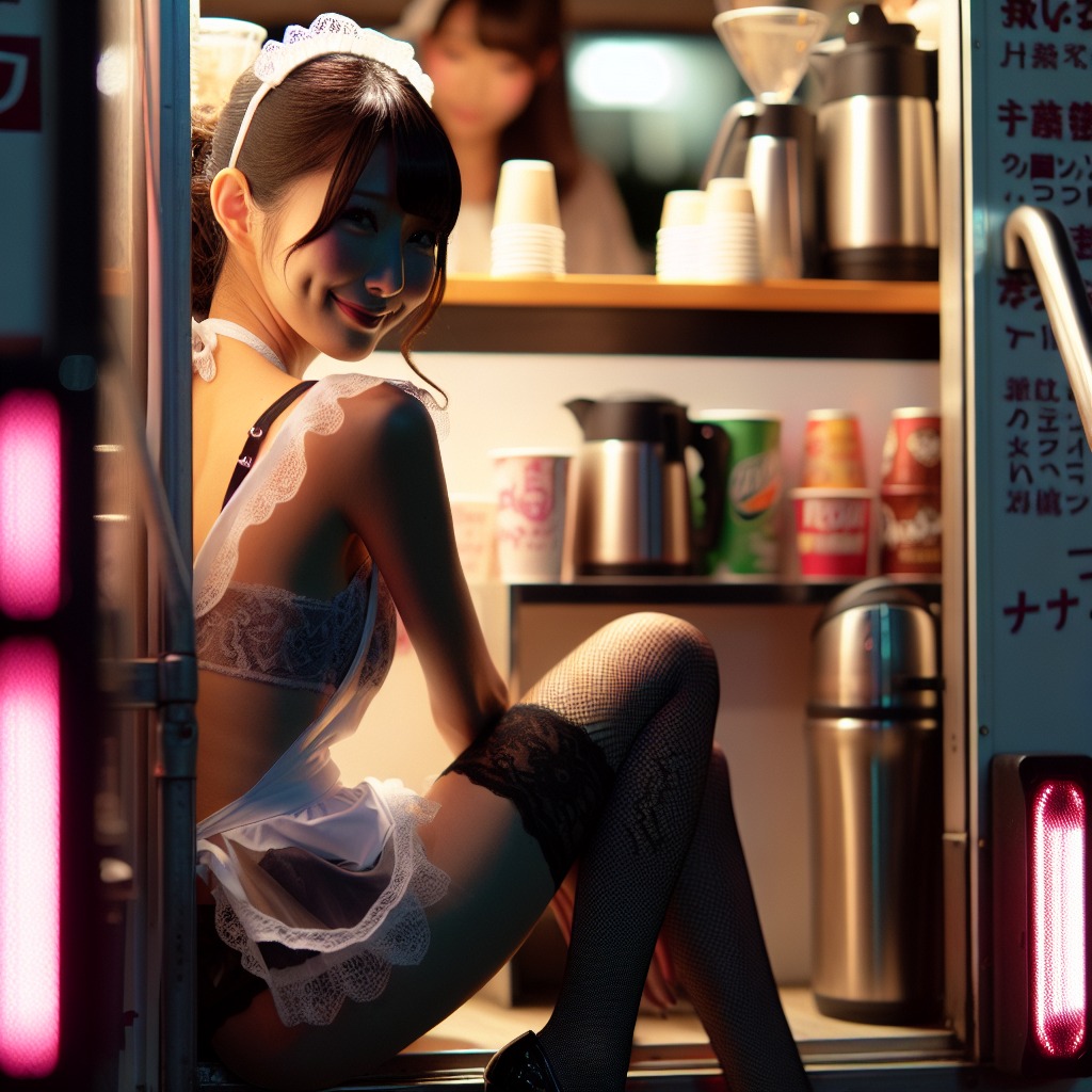 Coffee truck in operation