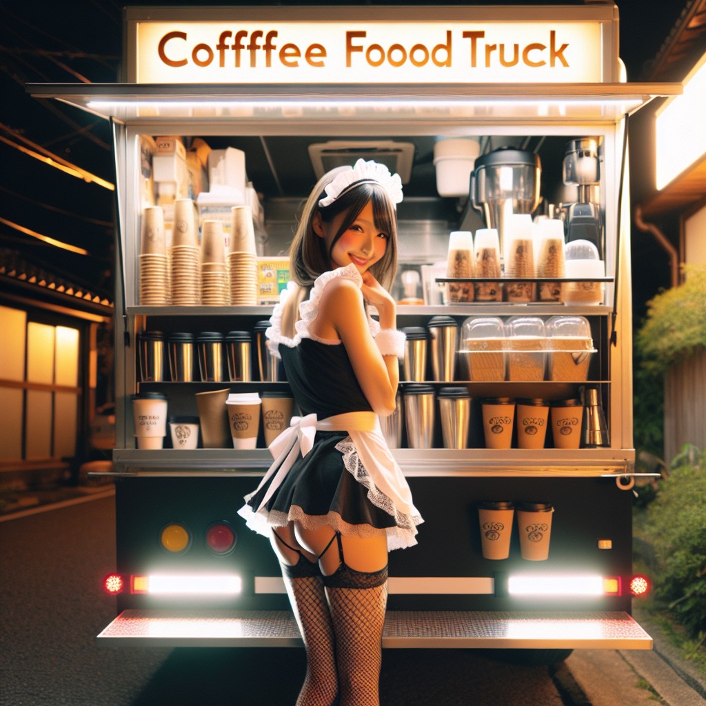 Coffee truck in operation