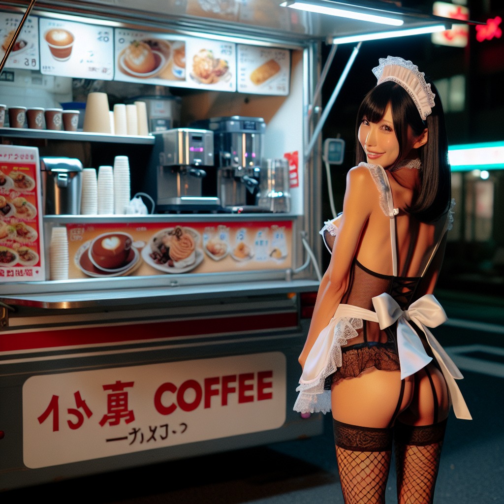 Coffee truck in operation