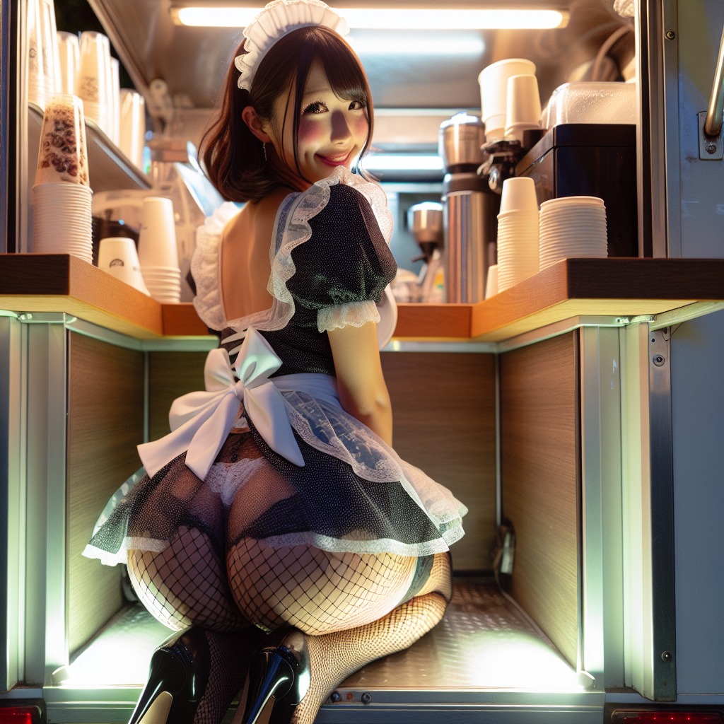 Coffee truck in operation