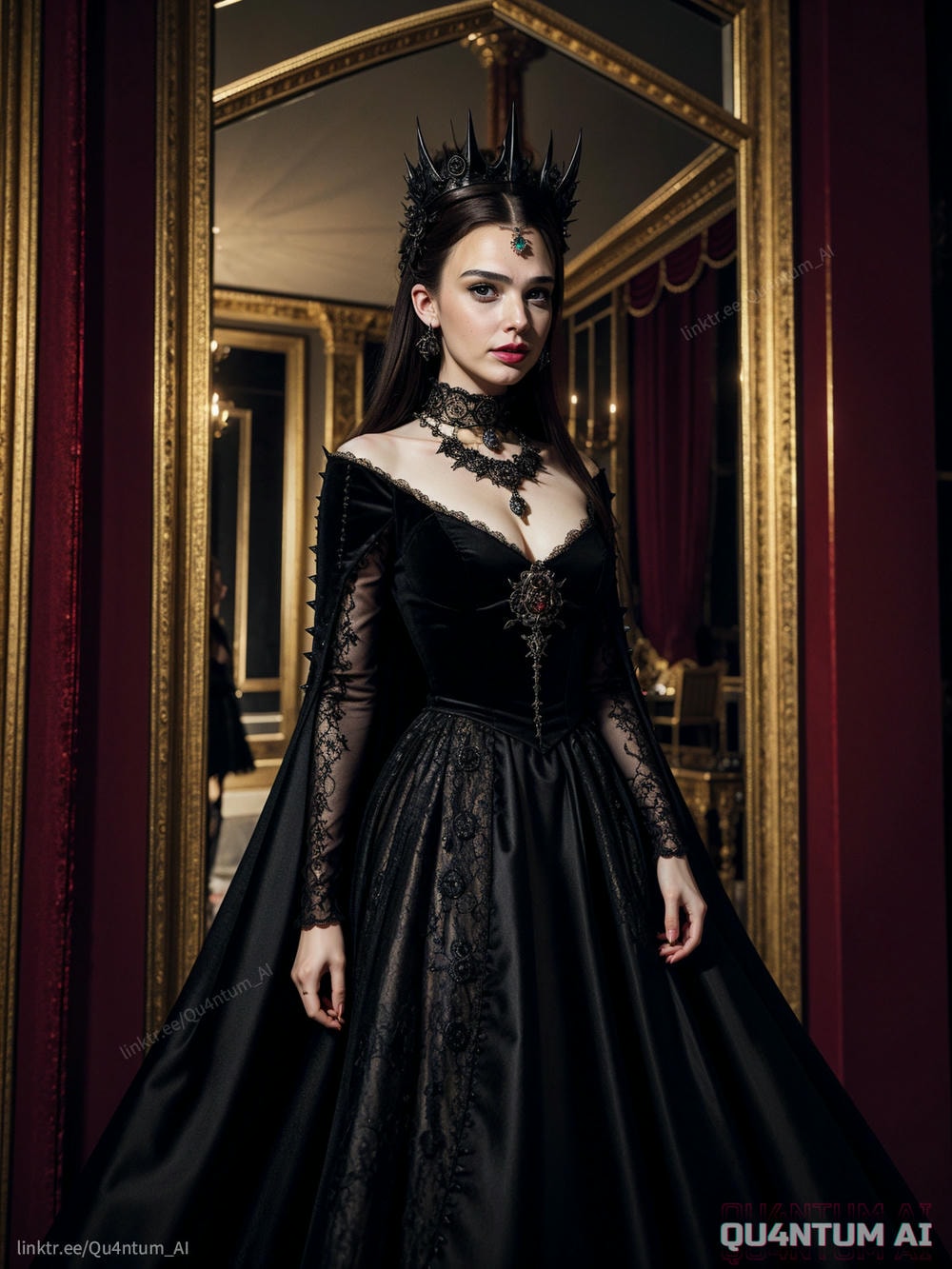 AI Gal Gadot - Evil Queen Snow White Big Boobs Lace Lingerie leather magic