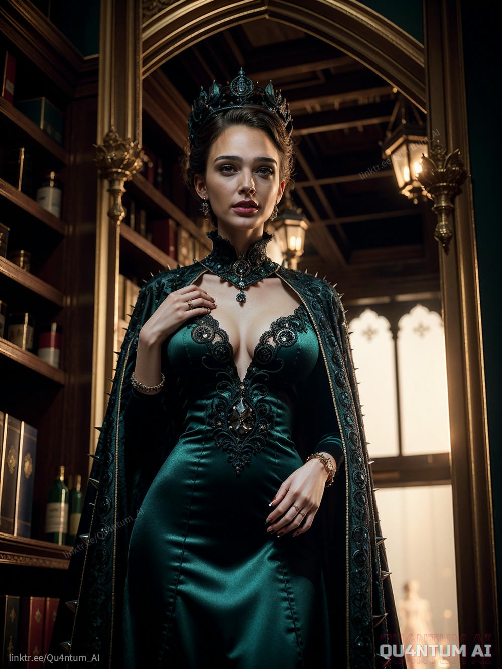 AI Gal Gadot - Evil Queen Snow White Big Boobs Lace Lingerie leather magic