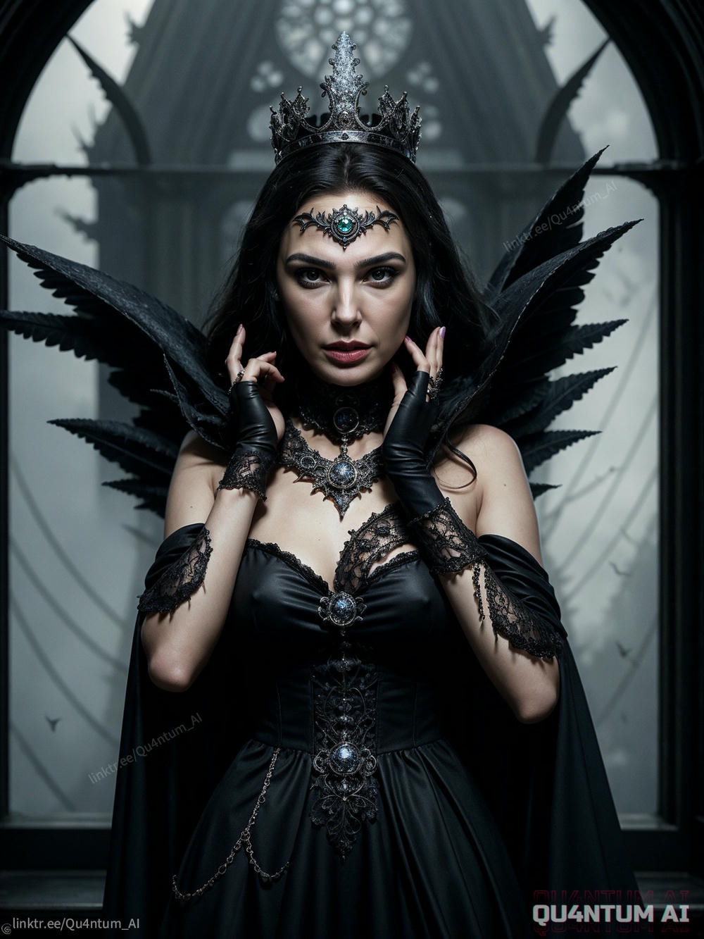 AI Gal Gadot - Evil Queen Snow White Big Boobs Lace Lingerie leather magic