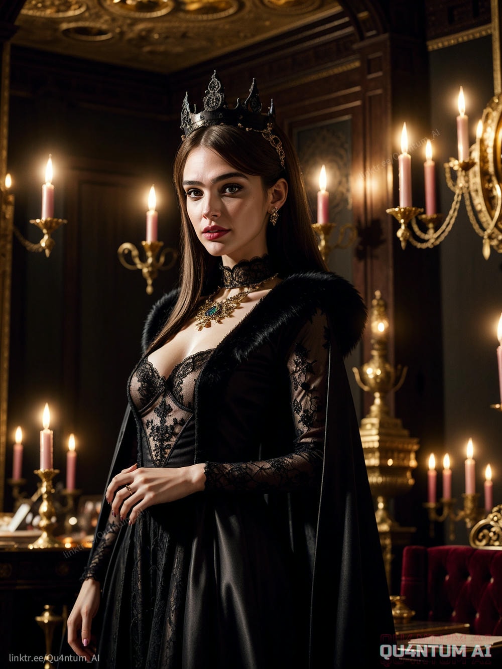 AI Gal Gadot - Evil Queen Snow White Big Boobs Lace Lingerie leather magic