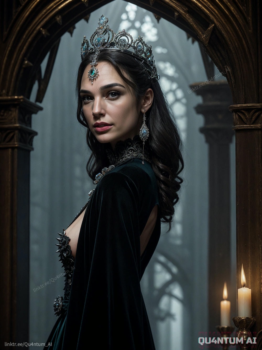 AI Gal Gadot - Evil Queen Snow White Big Boobs Lace Lingerie leather magic