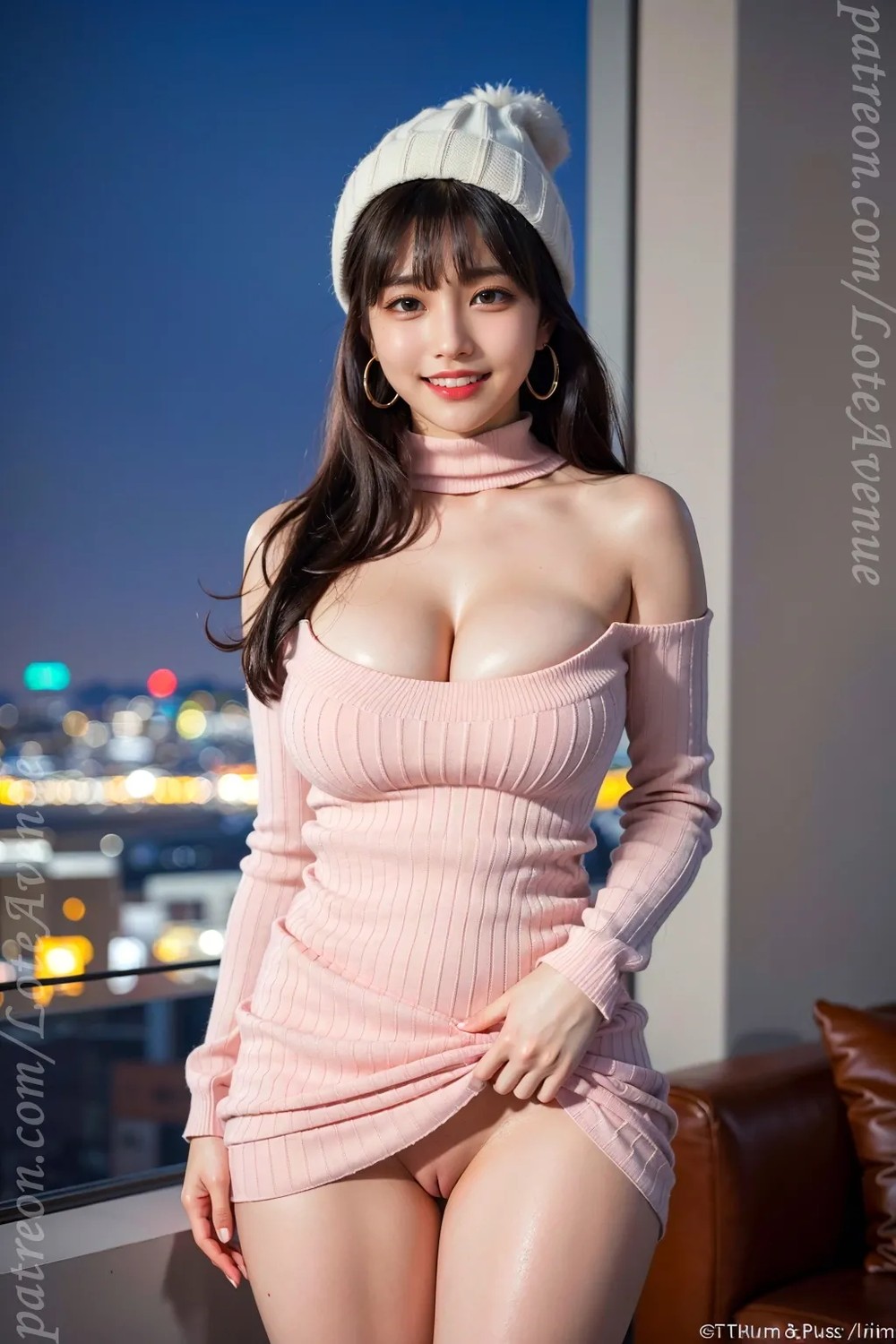 ★★ Patreon-Kosa Pink Sweaterdress