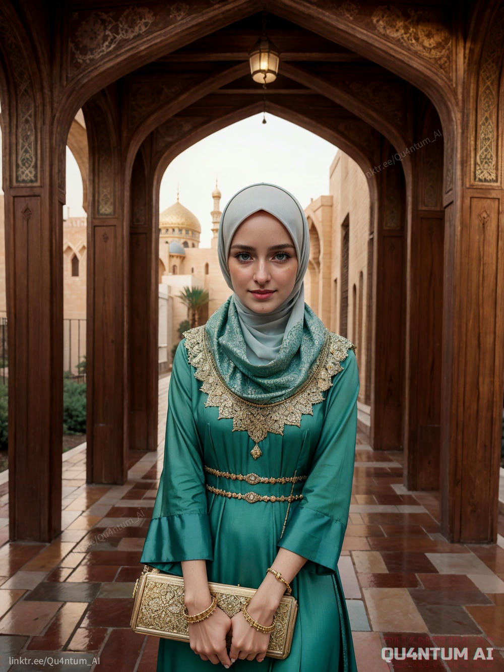 AI McKenna Grace - Middle East Princess Hijab Eastern Luxurious Eastern Fashion