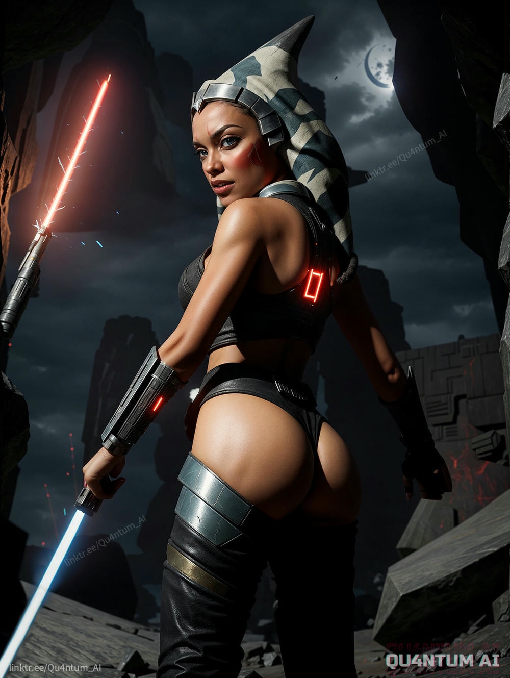 AI Rosario Dawson - Ahsoka Tano Star Wars Jedi Mandalorian Togruta Clone Wars