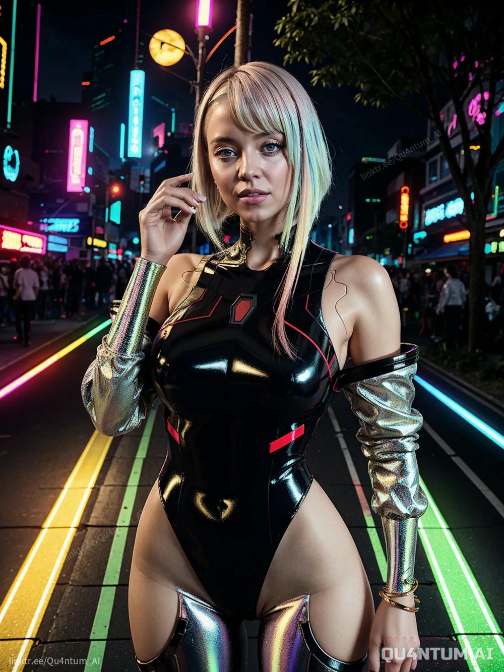 AI Sydney Sweeney Lucy Lucyna - Cyberpunk Edgerunners Netflix Anime Actress