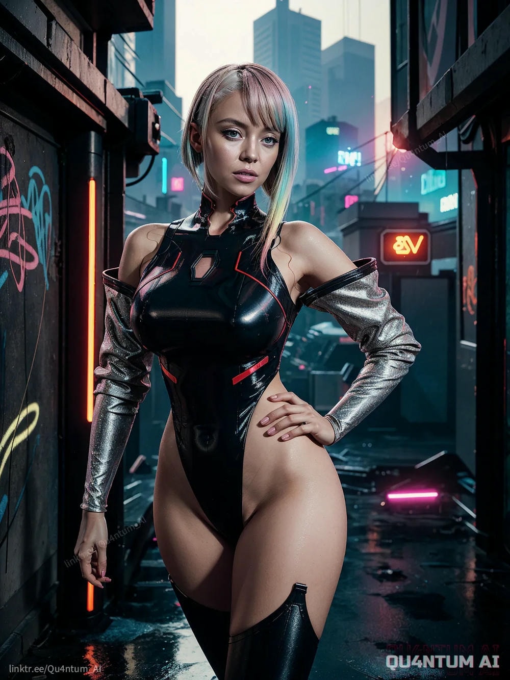 AI Sydney Sweeney Lucy Lucyna - Cyberpunk Edgerunners Netflix Anime Actress