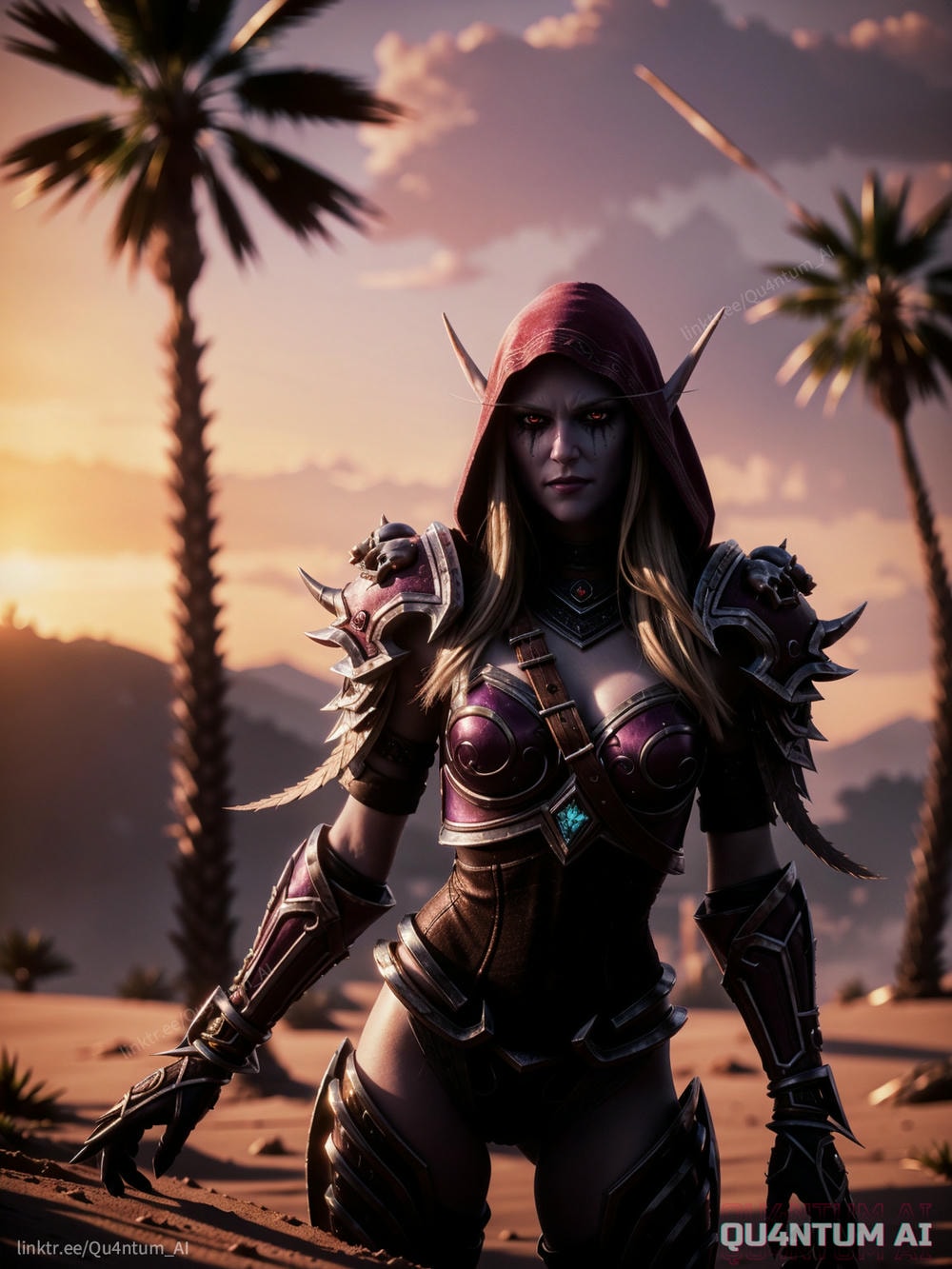 AI Sylvanas Windrunner - Elf World Of Warcraft Blizzard WoW Ranger Horde High