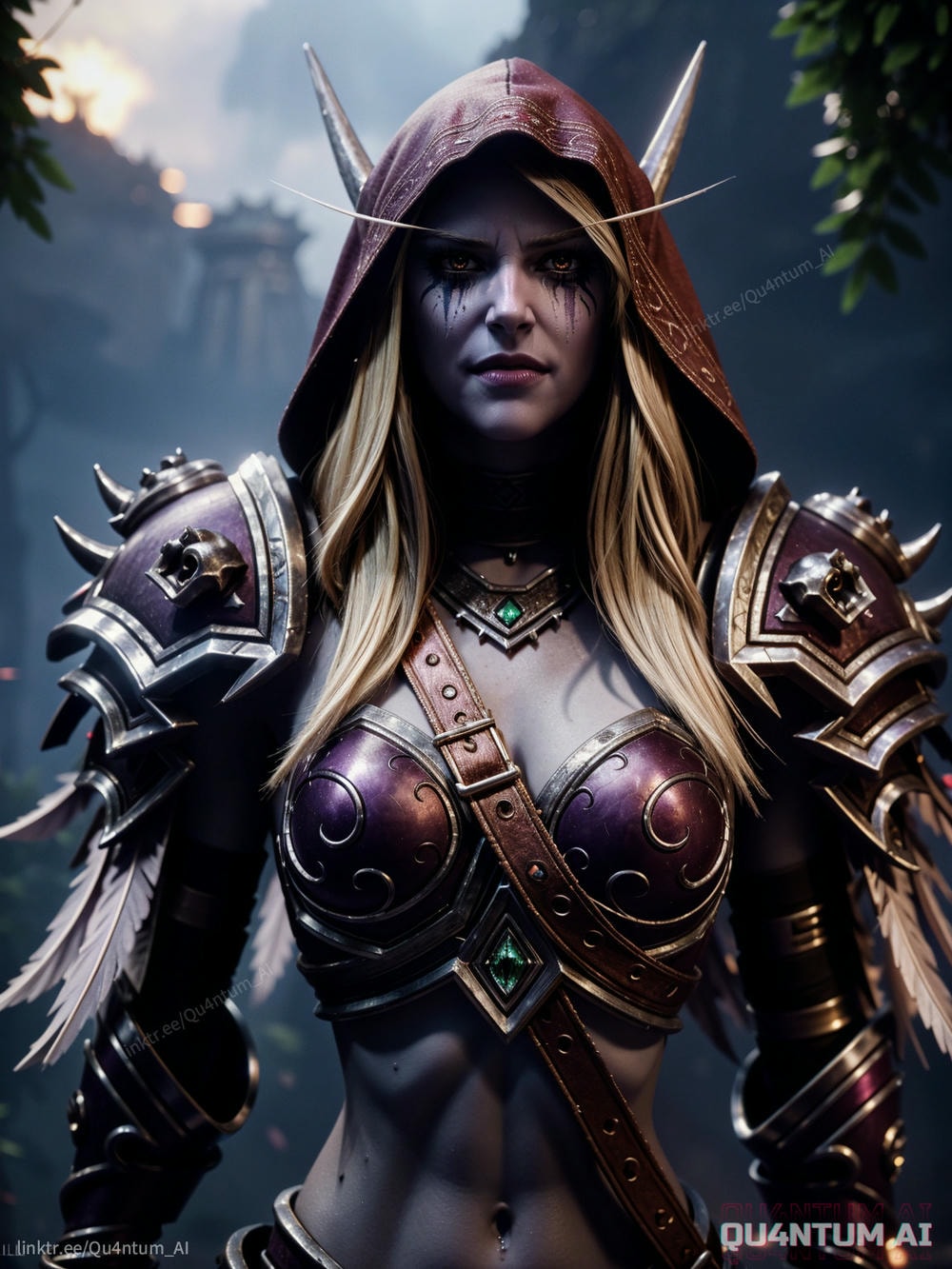 AI Sylvanas Windrunner - Elf World Of Warcraft Blizzard WoW Ranger Horde High